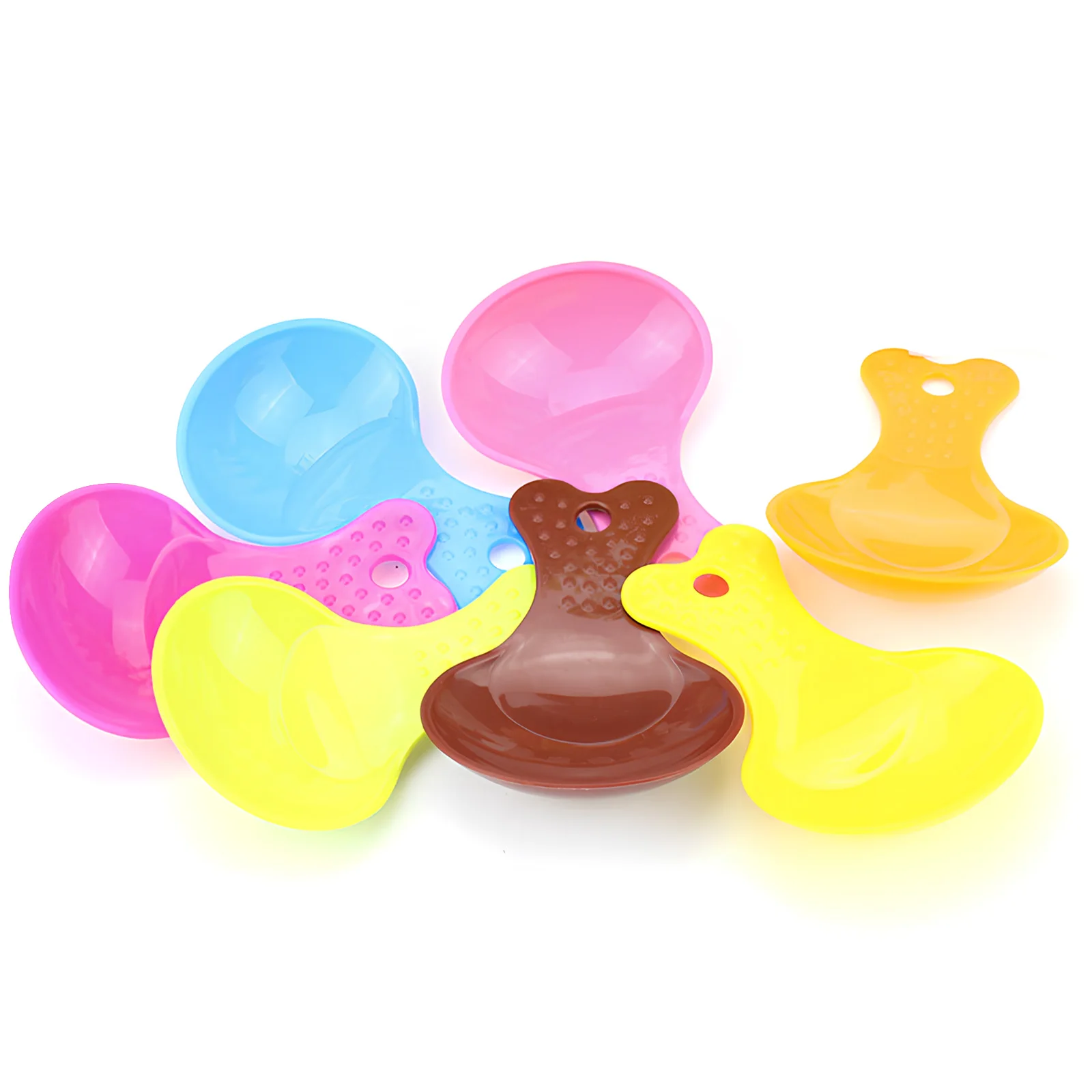 

1 set Transparent Parakeet Spoon Set Dual Compartment Automatic Birds Feeding Tool Bird Cage Food Bowl Plastic Container