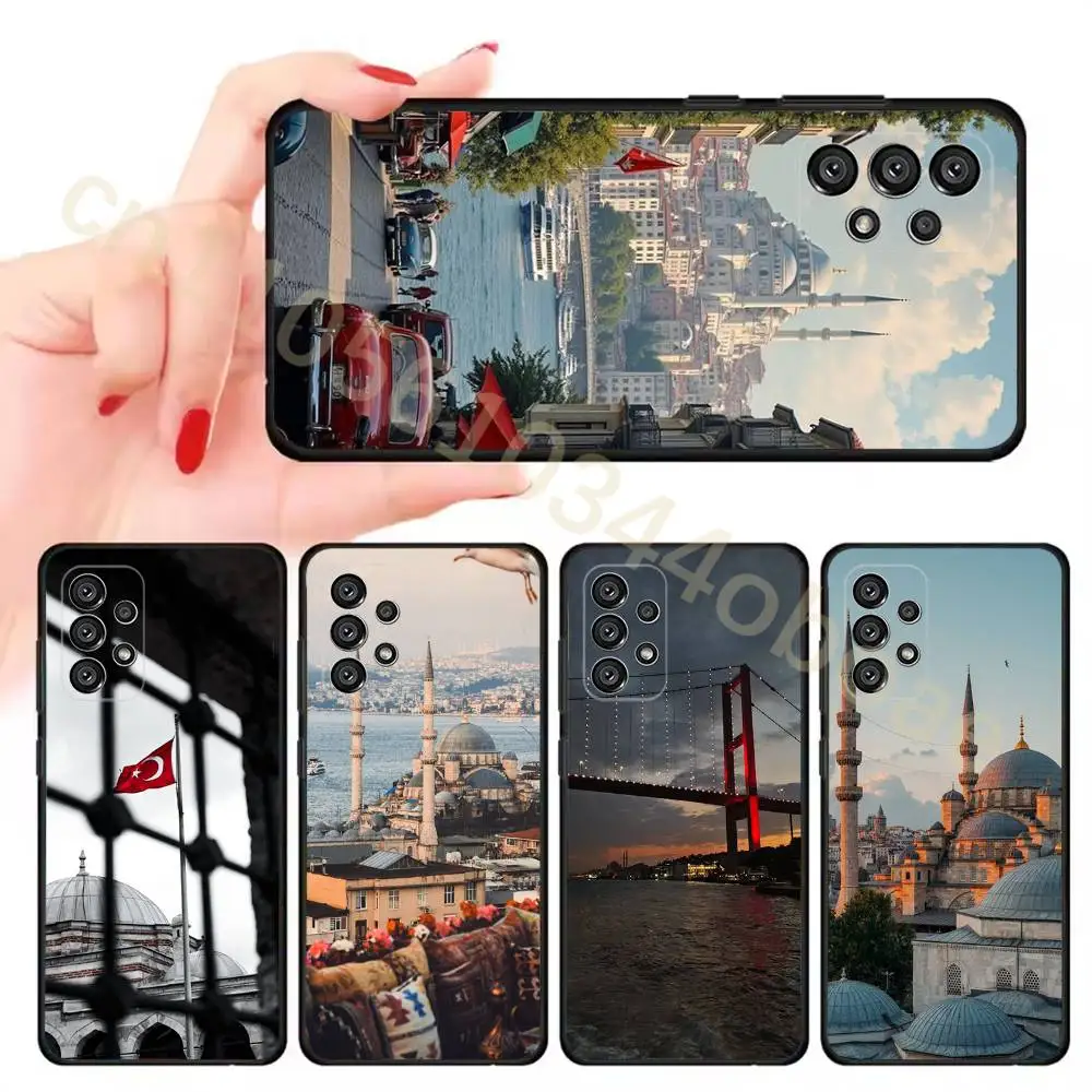 Turkey Istanbul Scenery Phone Case For Samsung Galaxy A13,21s,22,31,32,52,53,71,80,A91 Soft Black Cover