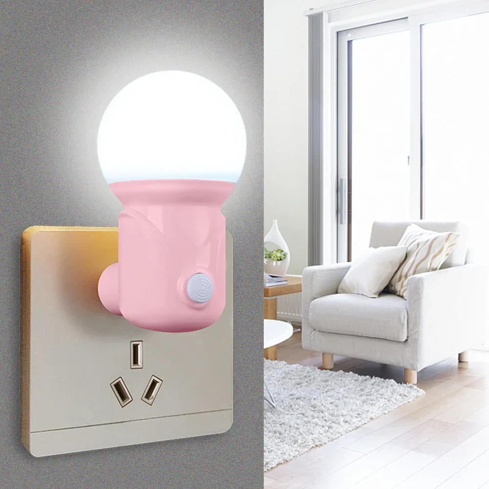 LED Plug-in Night Light 2-color Baby Nursing Eye Sleep Light Bedroom Socket Lights Energy Saving Cute Corridor Lamp Balcony