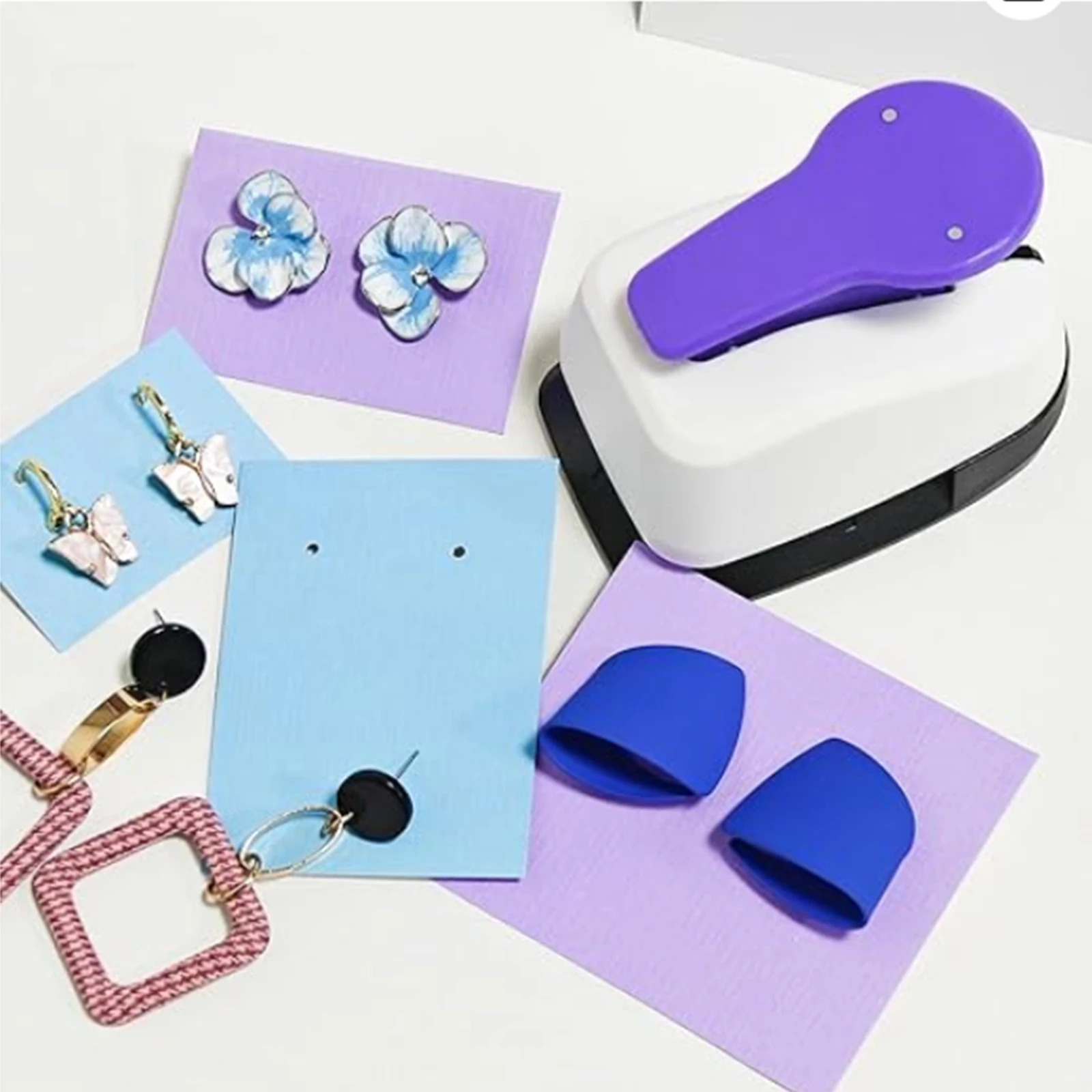 Earring Jewerly Corner Necklace Foldover Hang Tag Bracelet Display Card Hole Puncher Cutter for earring necklace Jewerly display