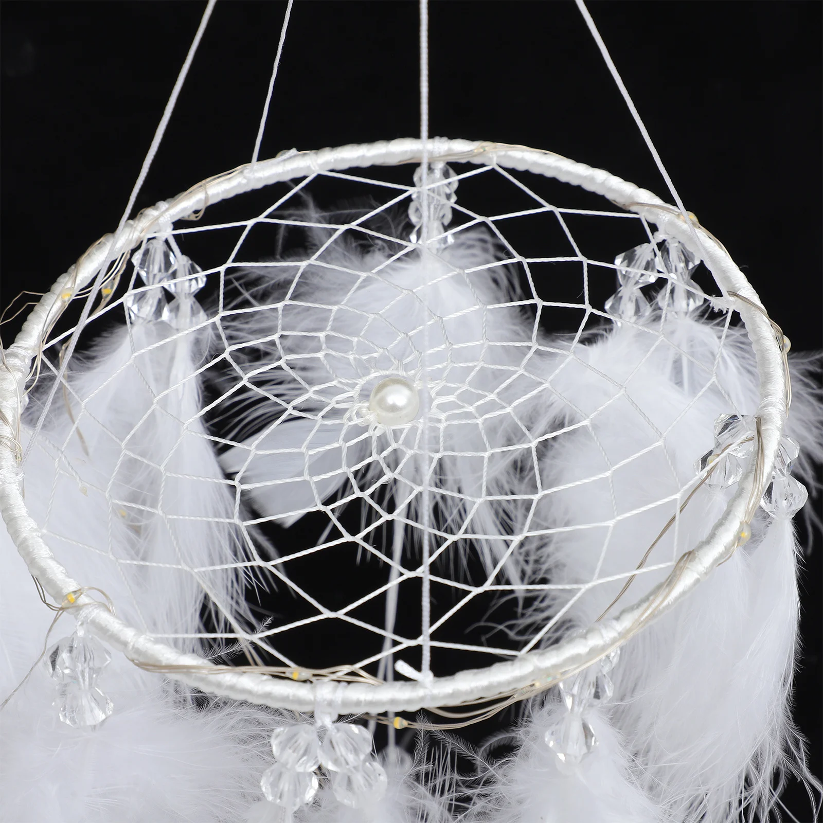 

Dream Catcher Pendant White Lantern Light Decorative Sweet Heart Design Hanging Dream Catcher Pendant Bedroom Party Gift