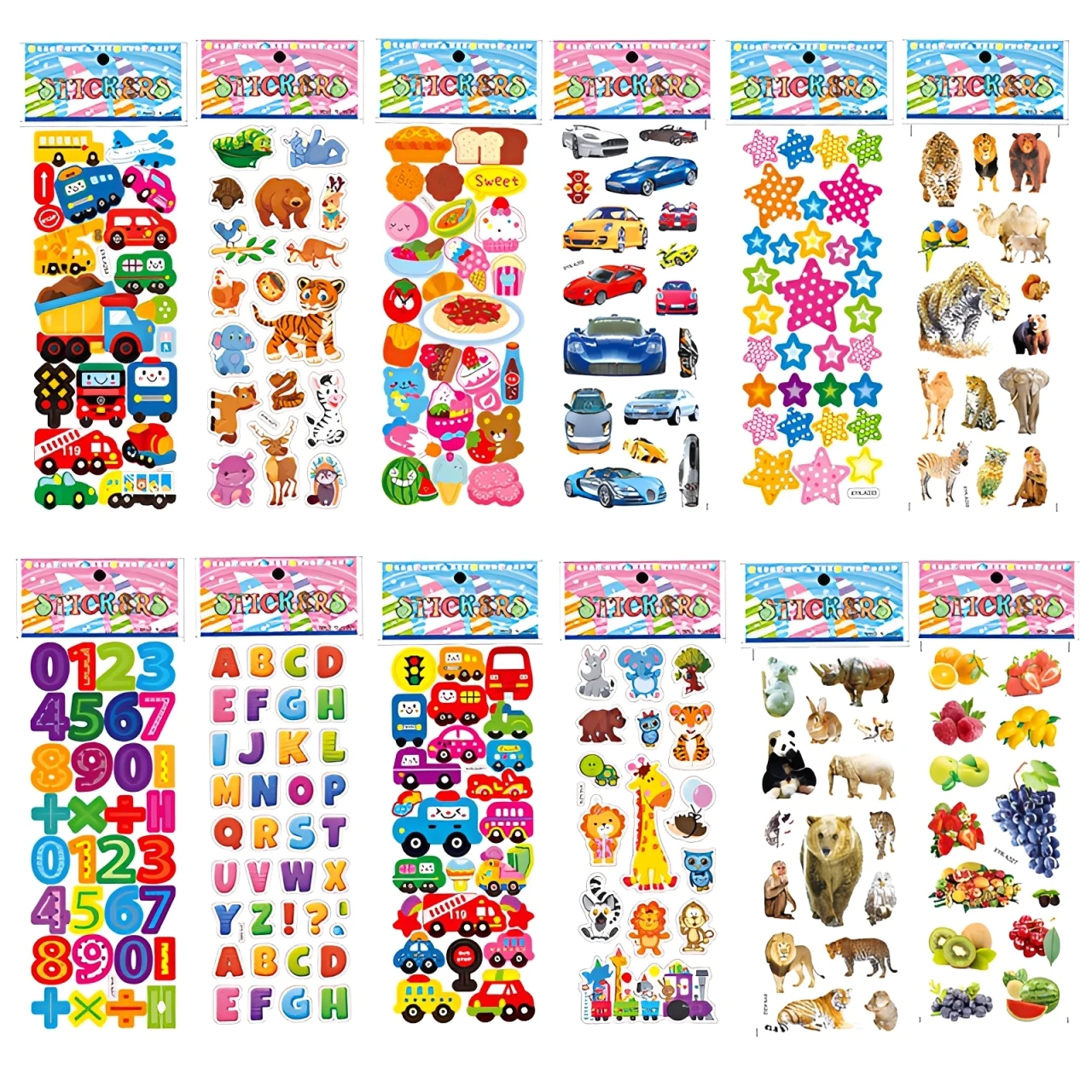 10~100Sheets 3D Puffy Bubble Stickers Kawaii Cute Cartoon Self Adhesive Foam Sticker DIY Journal Scrapbook Craft Decoration TMZ