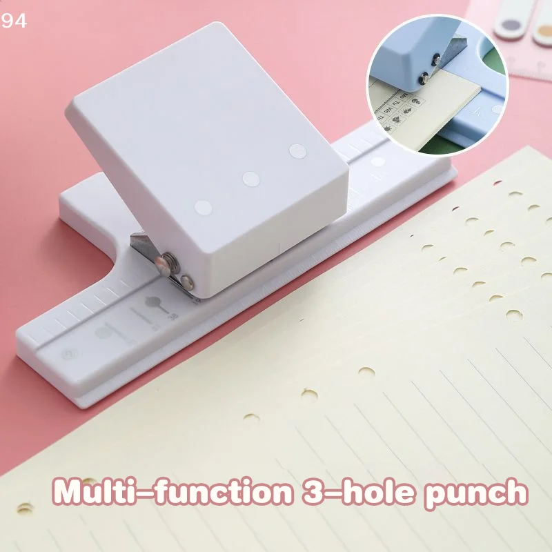 

1PC Multi-function 3-hole Punch, Small Hand Punch, Can Bind 6 Sheets Of Paper, Suitable For Scrapbooking And Paper Crafting.
