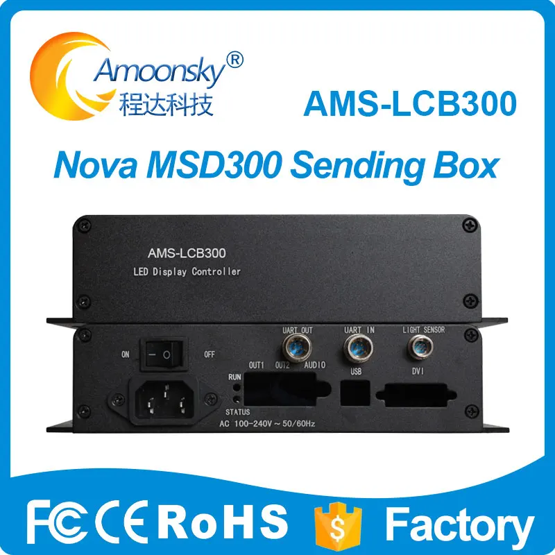 Amoonsky LED Display Sender Box, Nova MSD300 MSD300-1, como AD Video Wall Synchronous Controller, LCB300, suporte, MCTRL300