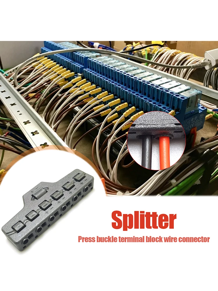 Conector de Cable de distribución, luces LED rápidas, Terminal seguro, bloque duradero, divisor de Cable, suministros, juguete DIY