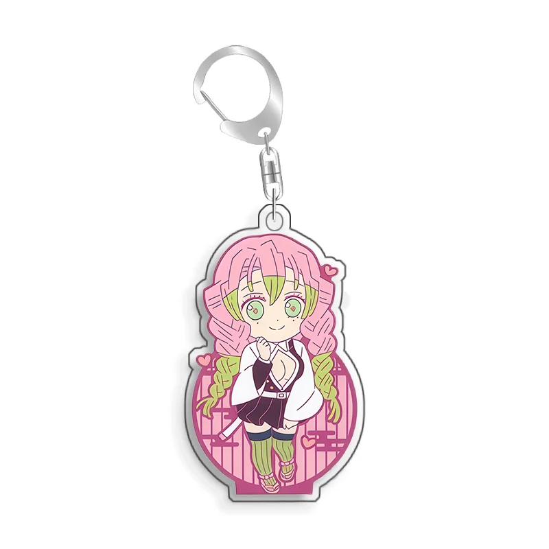 For Demon Slayer Iguro Obanai Himejima Gyomei Tomioka Giyuu Acrylic selfmade Cartoon Anime Keychain Pendant Toy gift 5cm - view 4