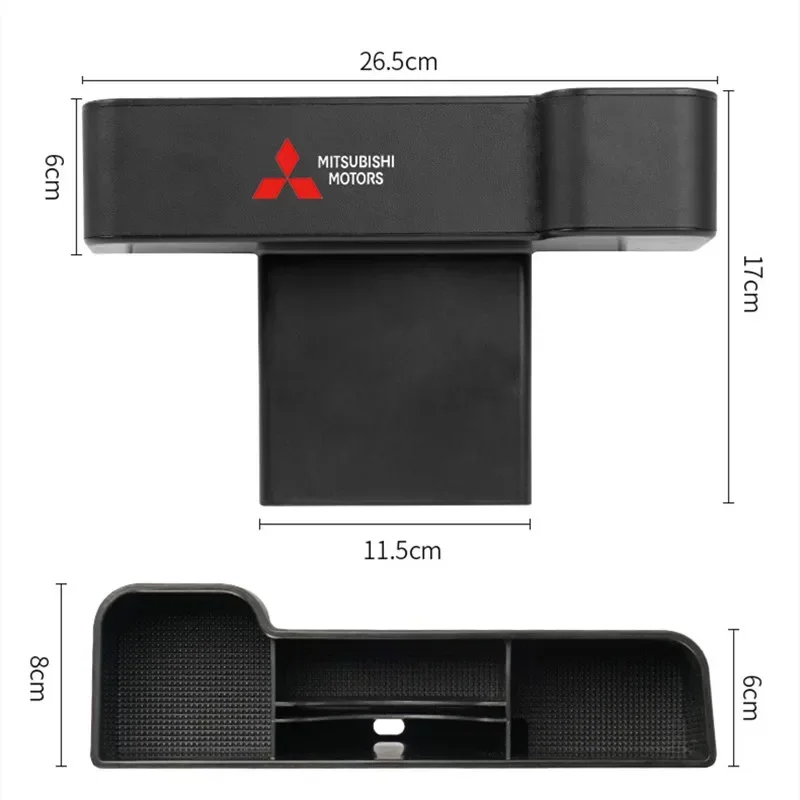 Boîte de rangement pour siège de voiture, Auto Gap, SunOfficial Card, Evalufor Mitsubishi Ralliart, Delica, Pajero, Galant, Eclipse, ASX, Montero, L200, EVO