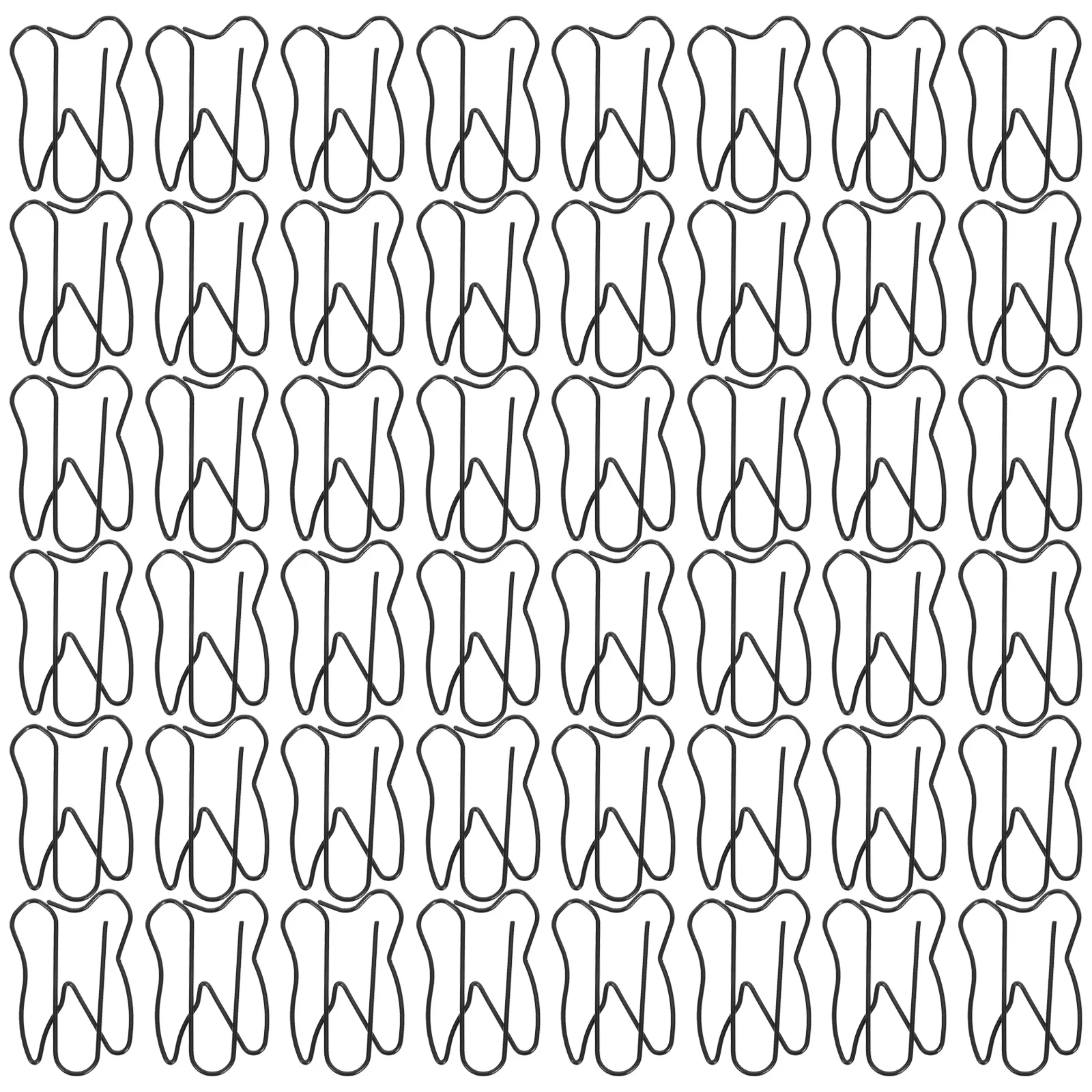 

100Pcs Black Paper Clips Tooth Design Heavy Duty Holders for Study Workstation Memo Binder Bookmark Creative Desk Organizer