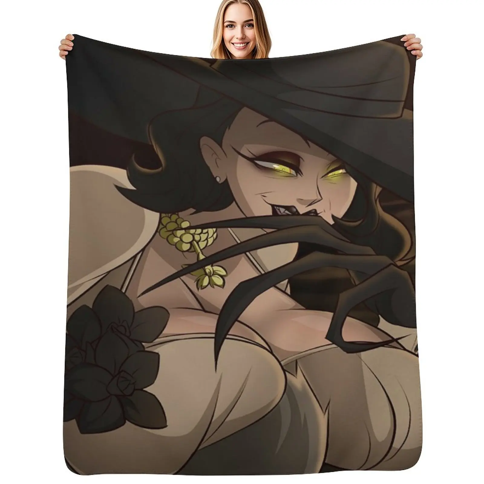 

Sexy lady Dimitrescu Throw Blanket Large Luxury Brand Soft Big heavy to sleep Blankets