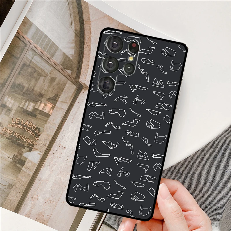 F1 Race Tracks Circuits 2022 For Samsung Galaxy S22 Ultra S21 Ultra Note 20 S20 FE S8 S9 S10 Note 10 Plus Phone Case