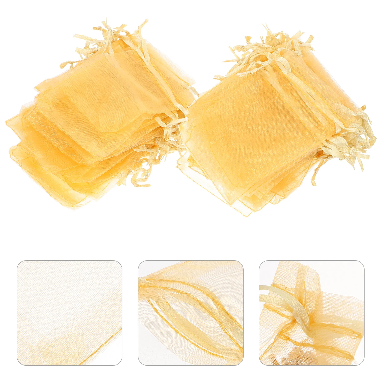 

100pcs Organza Bags Small Size Drawstring Mesh Jewelry Bag Lightweight Wedding Favour Gift Storage BoxReusable Party Favor