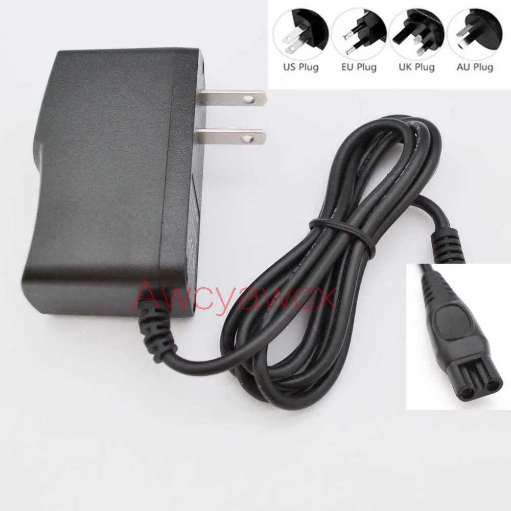 AC Power DC 8V 100mA 2W Charger for PHILIPS Norelco Shaver HQ850 S5000 S5077 S5079 S5080 S5082 S5090 S5091 US EU UK AU