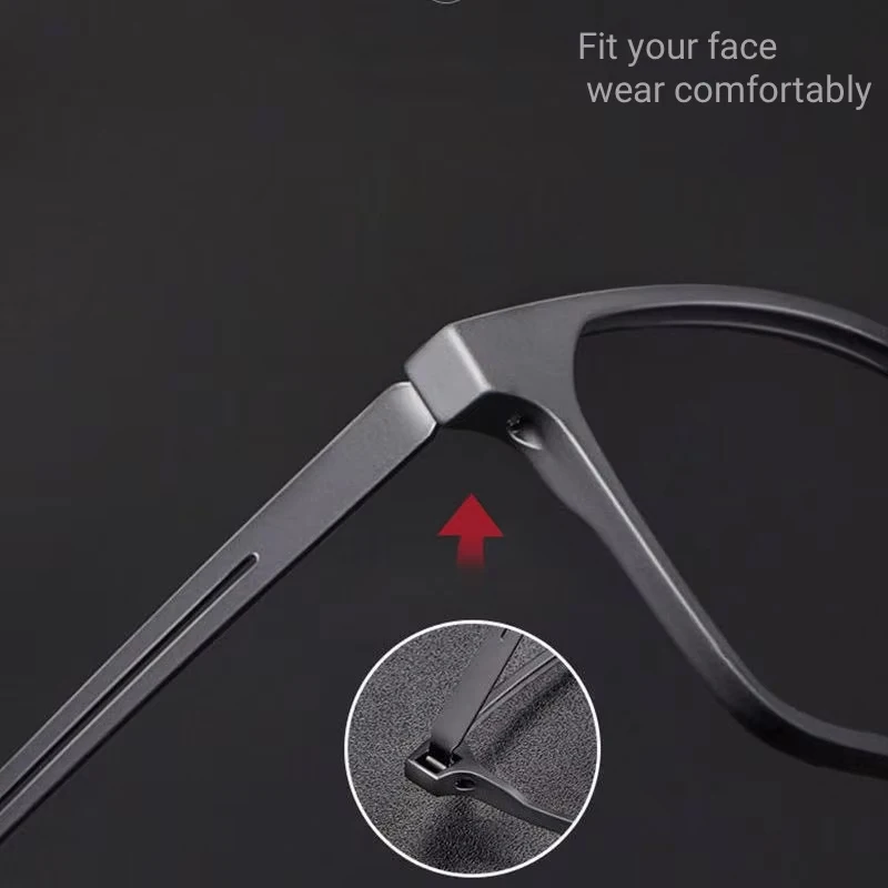 2026 Reine Titan-Lesebrille für Herren und Damen, TR90 Anti-Blaulicht-Vollrahmen-Computerbrille, Dioptrien + +4.0 – Detail 6