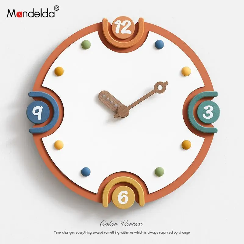 

Modern Minimalist Wall Clock, Cream-colored Home Decor Items, Fashionable Design, Suitable for Living Room and Entrance Hall