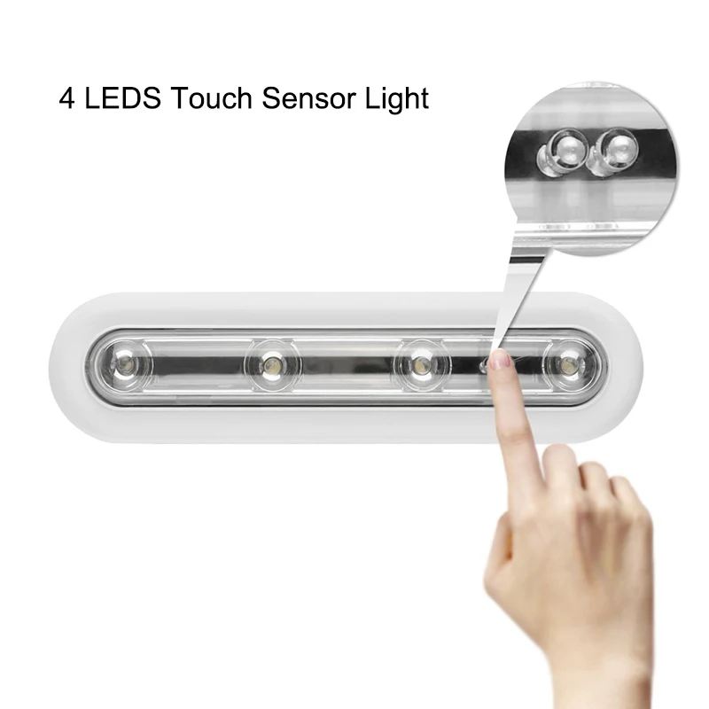 

Wireless LED Night Light Touch Sensor Light Closet Night Lamp For Kitchen Bedroom Detector Light Cabinet Staircase Backlight