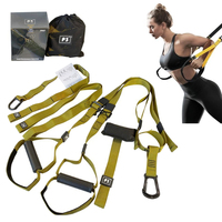 Home Suspension Trainer System Resistance Trainer Exercise Straps with Handles Multi-Function for Home Gym Full-Body Workout