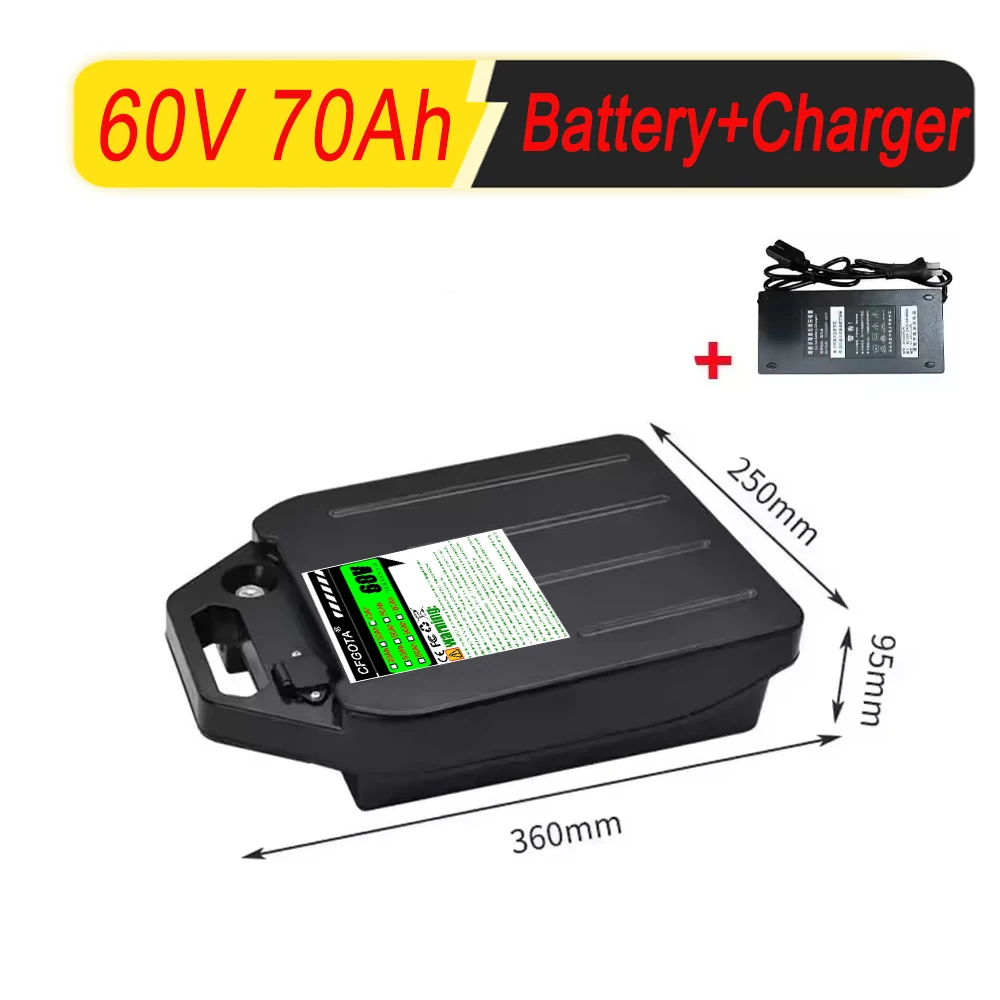 Air Fast Transportation New Full Capacity Power 60V 100Ah Lithium Battery Pack 18650 Lithium Battery Suitable for 800W-3000W
