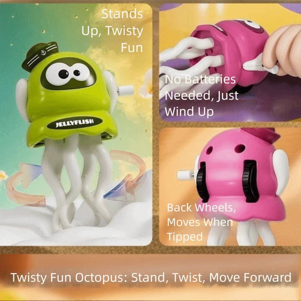 Magic Dancing Octopus Toy Clockwork Automatic Obstacle Sensor Smart Tentacle Explorer Crawling Dancing Auto-Dance Octopus Toys