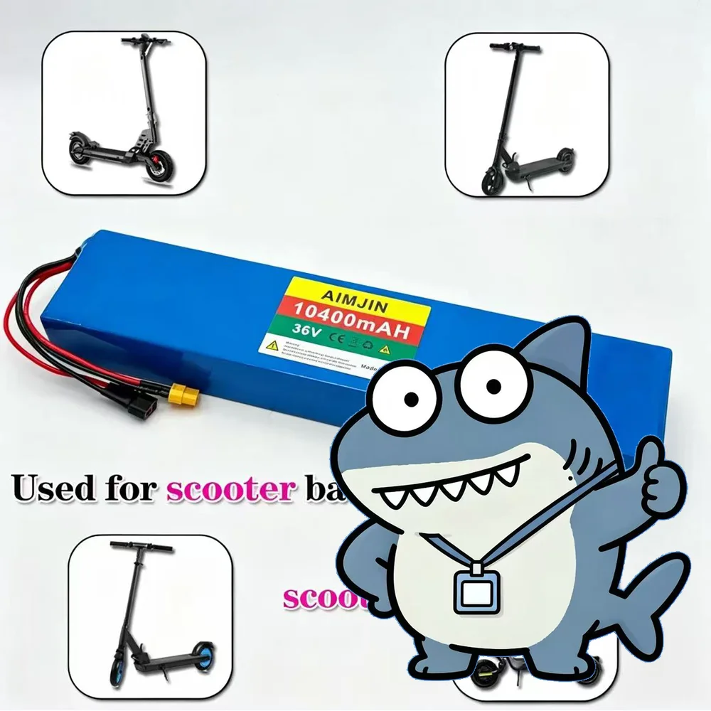 🔥10S4P 36V 10400mAh Electric Scooter Lithium Battery 18650 battery pack 36V for 750W-1000W Electric Scooter Battery with BMS💎