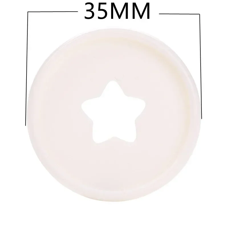 35MM 100PCS five-pointed star pattern mushroom hole binding disc loose-leaf notebook plastic ring binder
