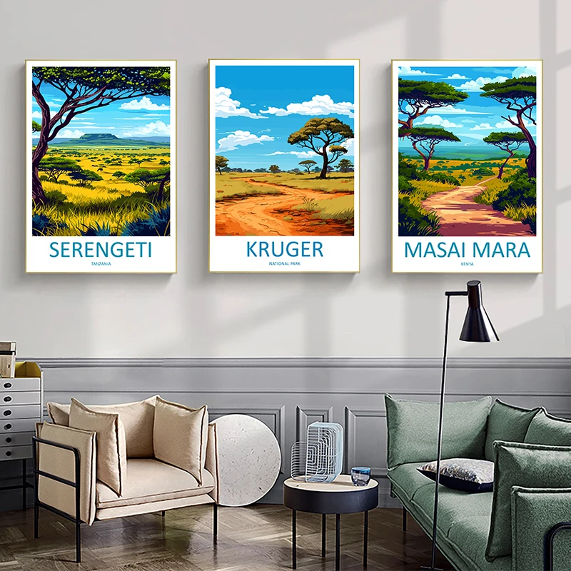Africa Minimal Traveling South Africa Cape Town Masal Mara Natural environment Posters Canvas Paintings Wall Pictures Home Decor