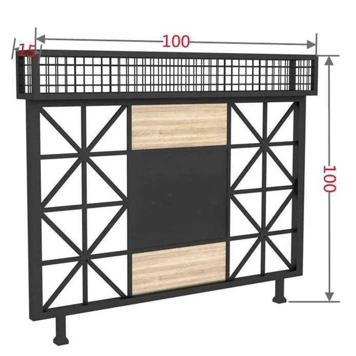 

Wrought iron screen bar, aisle decorative half flower stand, restaurant green plant low partition wall