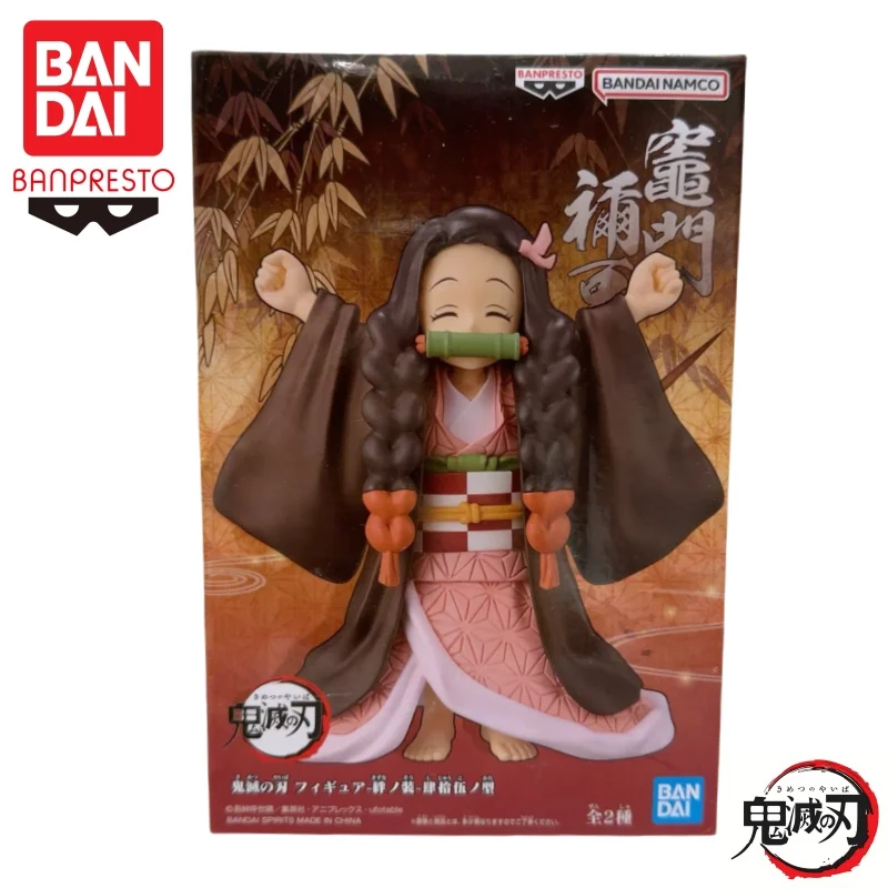 

В наличии Bandai, оригинальная фигурка Banpresto Demon Slayer 45, Kamado Nezuko Kanroji Mitsuri, модель куклы, новинка, в штучной упаковке, гараж