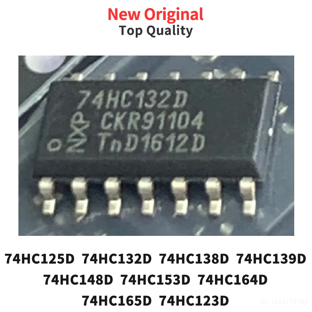 (10 Pcs) 74HC125D 74HC132D 74HC138D 74HC139D 74HC148D 74HC153D 74HC164D 74HC165D 74HC123D SOP-14 New Original