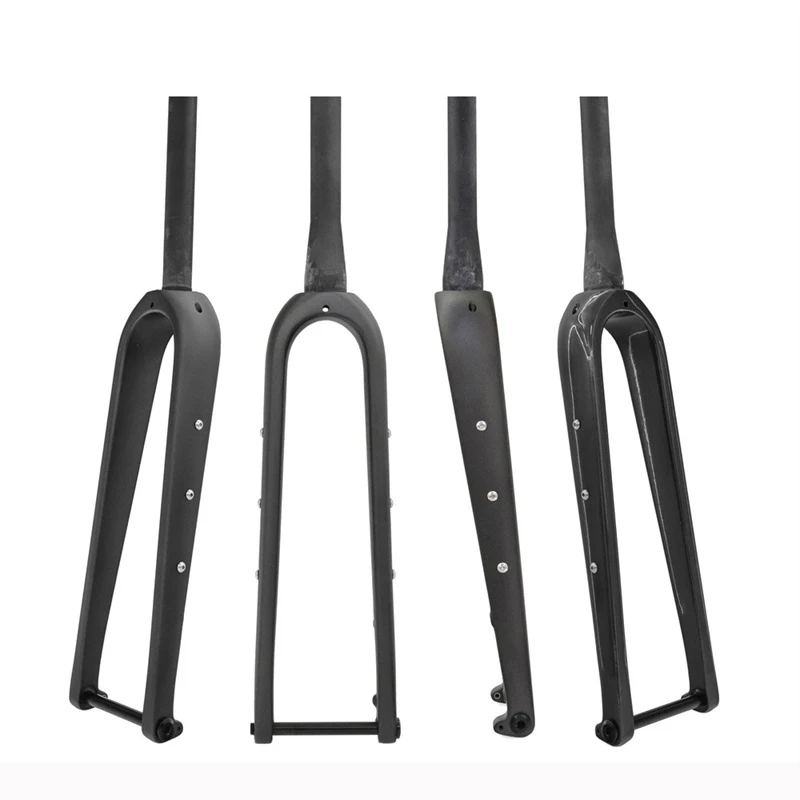 

Cyclocross Bike Full Carbon Ultralight Road Bike Fork 100mm Gravel Carbon 700C 1-1/8" Straight/Taper Tube Disc Brake Front Fork