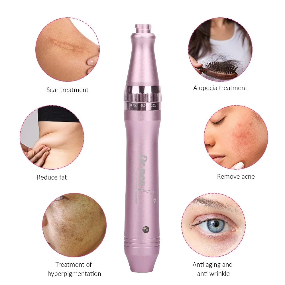 Dr Pen M7W Electric Ultima Dermapen Professional Nano Mesotherapy Derma System Therapy With 12 Cartridges Skincare Tool SPA Care