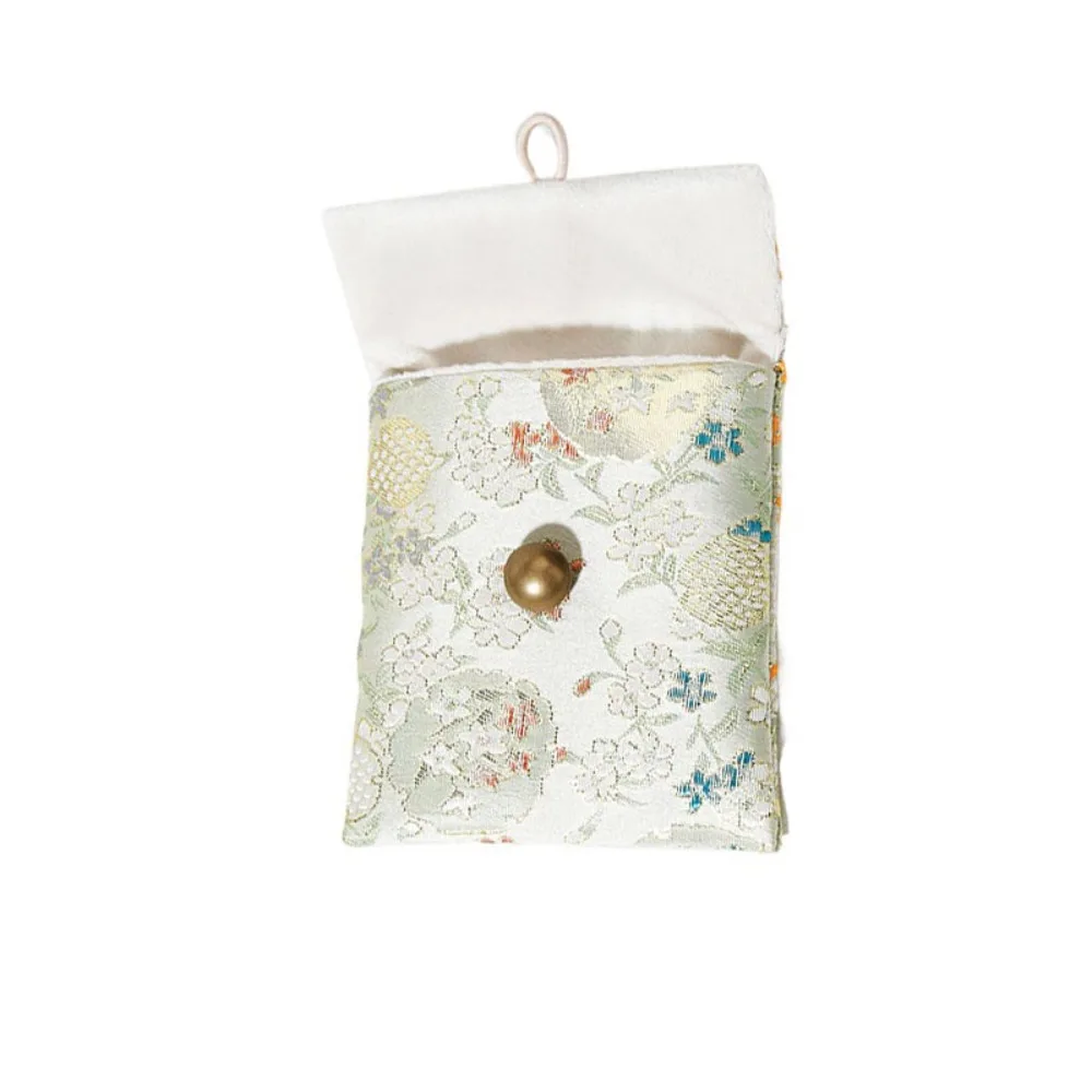 

Embroidered Flowers Jewelry Packing Bag Chinese Style Bracelet Earrings Storage Case Coin Purse Large Capacity Jewelry Holder