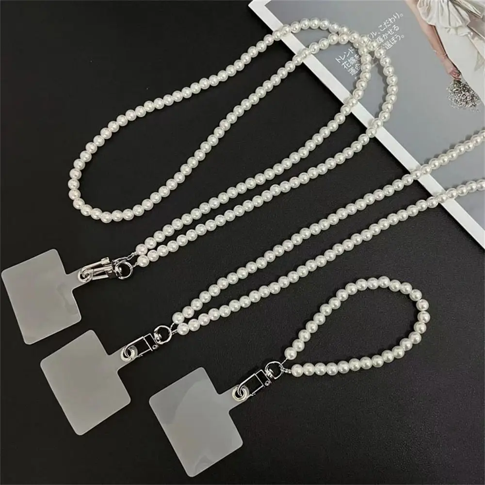 

Chain Anti-lost Wrist Strap For Phone Case Long Pearl Lanyard Mobile Phone Lanyard Phone Crossbody Chain Phone Pearl Strap