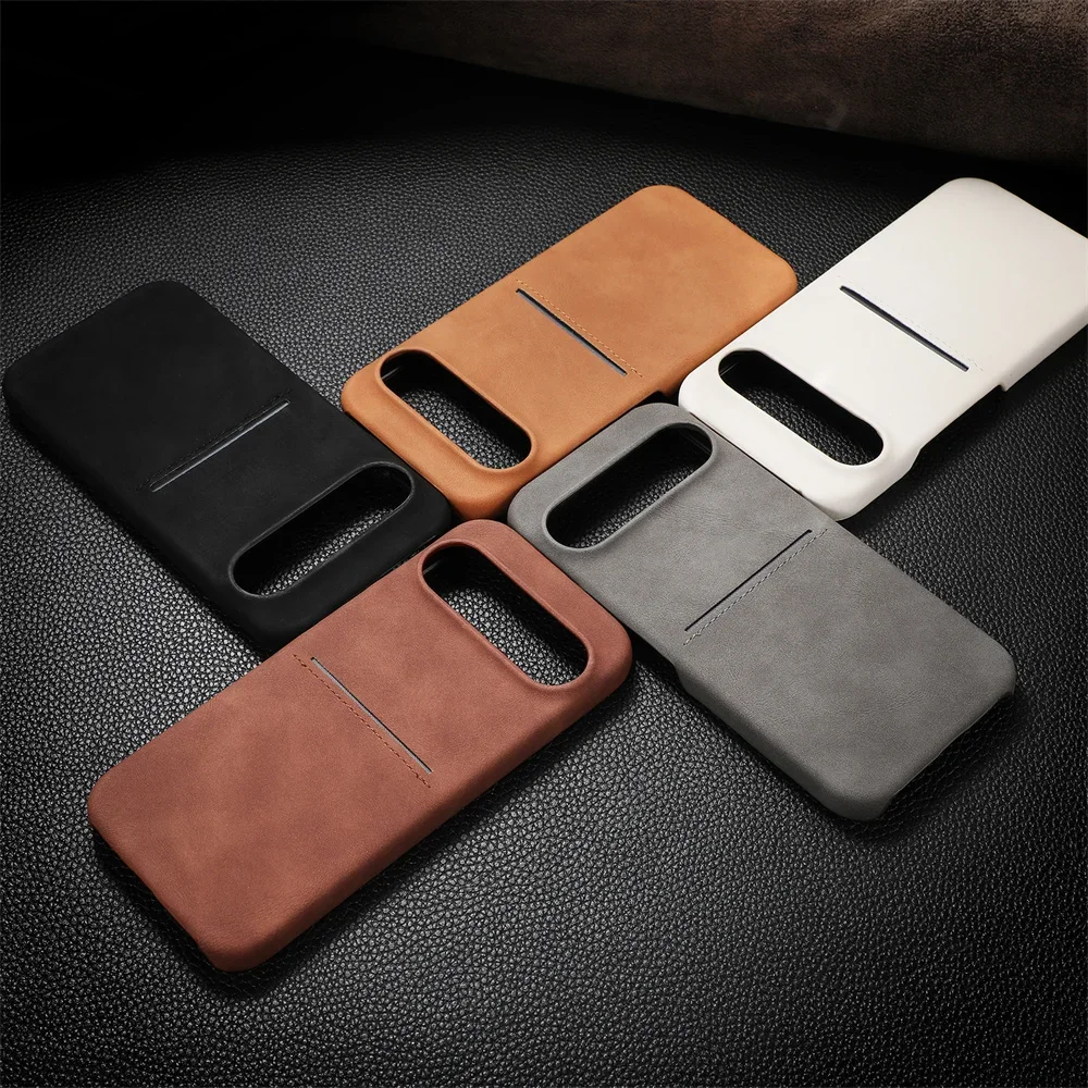 Luxury Botanical sheepskin insert card Soft Leather Case For Google Pixel 8 Pro 9 Pro XL 8A 8 9 Skin Feel Shockproof Back Cover