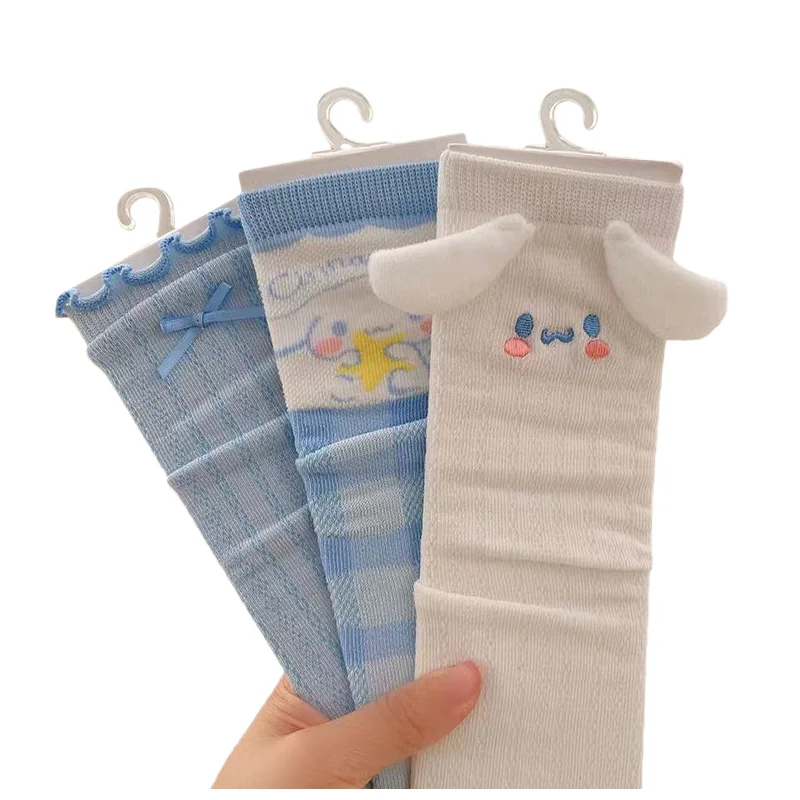 

3pcs Cute Cartoon Pattern Mid-Calf Socks Cinnamoroll Harajuku Socks Cotton Soft Breathable Socking Soft and Comfortable Whosale