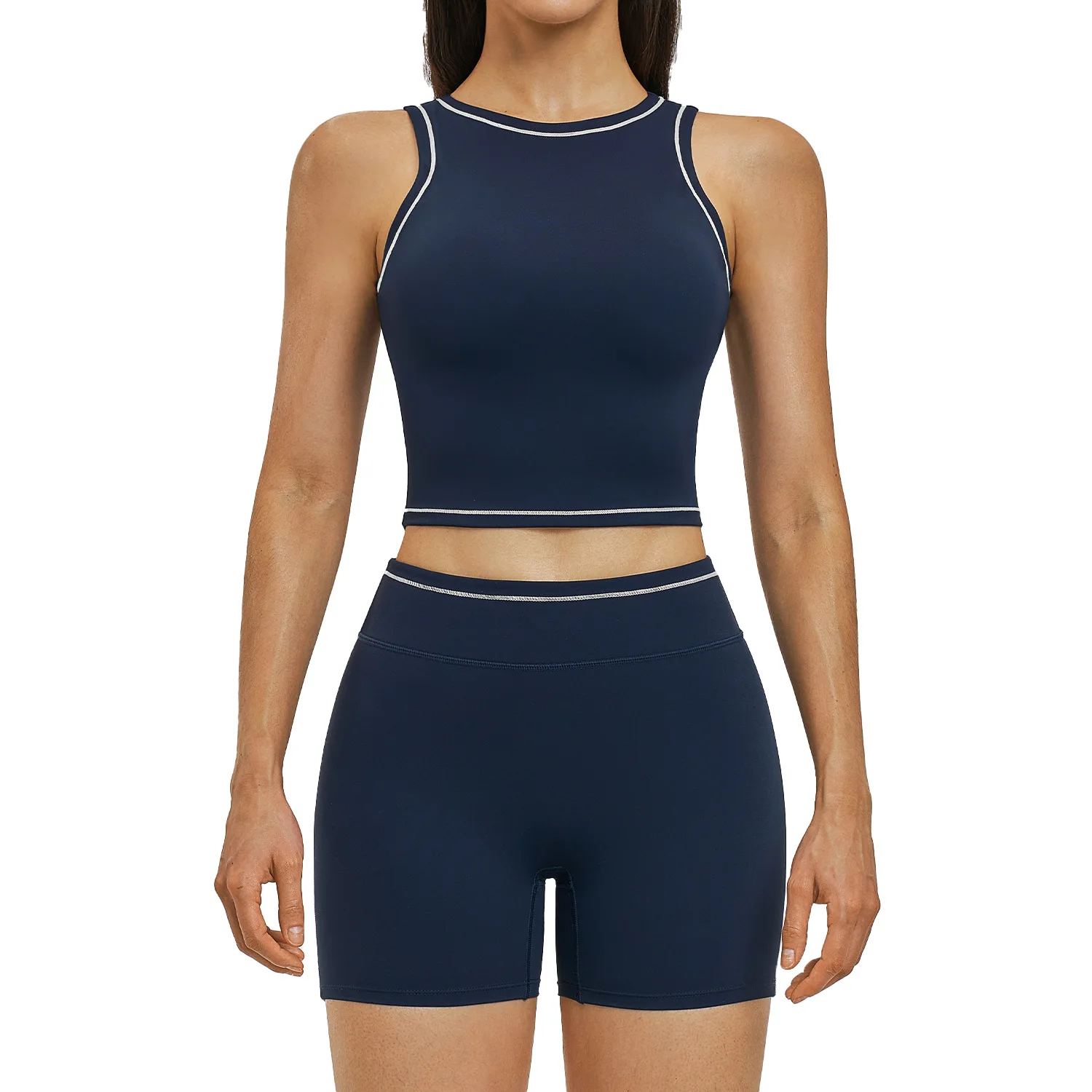 

Maxdutti Naked Sports Suit, Tight Fitting And Slimming, Contrasting Color Yoga Suit, Women's Outdoor Running And Fitness Suit