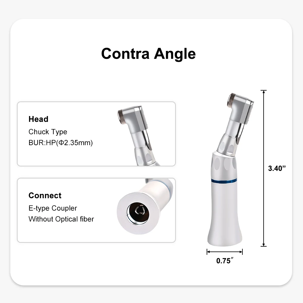 1 قطعة 203C مزلاج تشاك كونترا زاوية ل Ø2.35mm CA الأزيز Denspay منخفضة السرعة كونترا زاوية قبضة أدوات معدات طبيب الأسنان #2