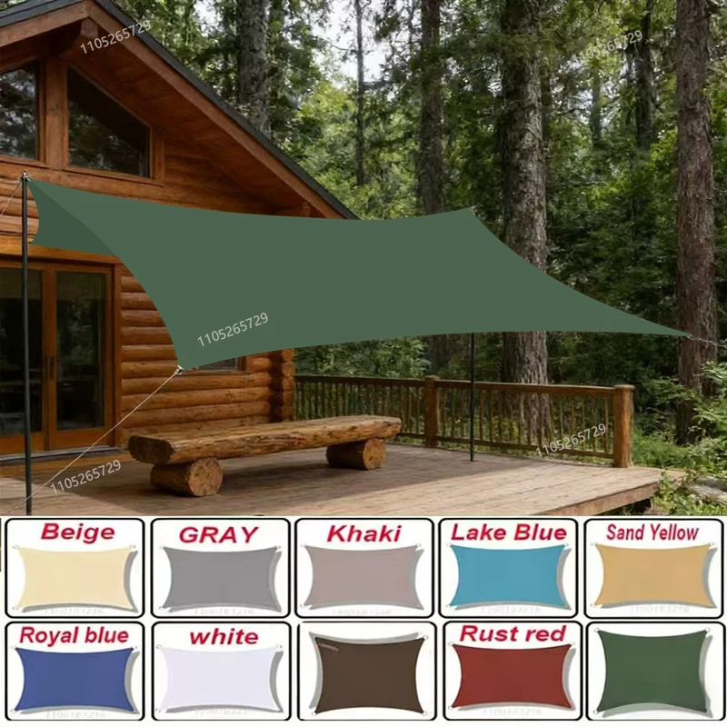 Multi Colored Rectangular Sunshade Canopy Waterproof Canvas UV Protection Cloth, Suitable for Outdoor Courtyards and Gardens