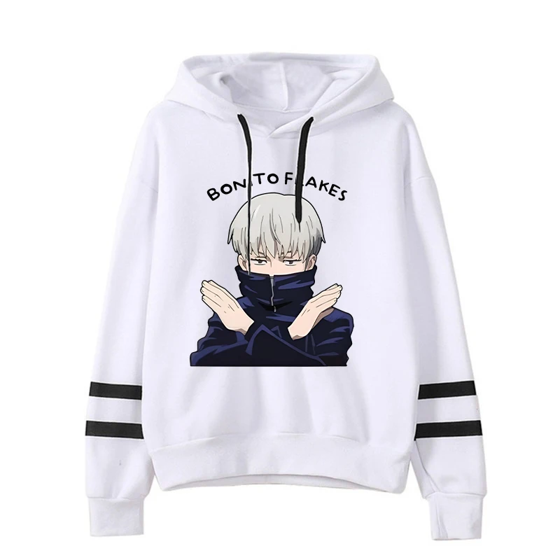 

New Anime Inumaki Toge Printed Hoodies Men Women Fashion Casual Long Sleeve Hoodie Stripe Pullovers Outdoor Sweatshirts