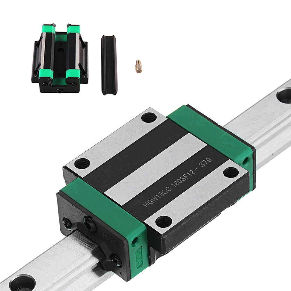 2pc HGR15 HGR20 Linear Guide Rail 200-1500mm + 4pc HGH15CA/HGW15CC HGH20CA/HGW20CC Flange Bearing Blocks For CNC 3d Printer