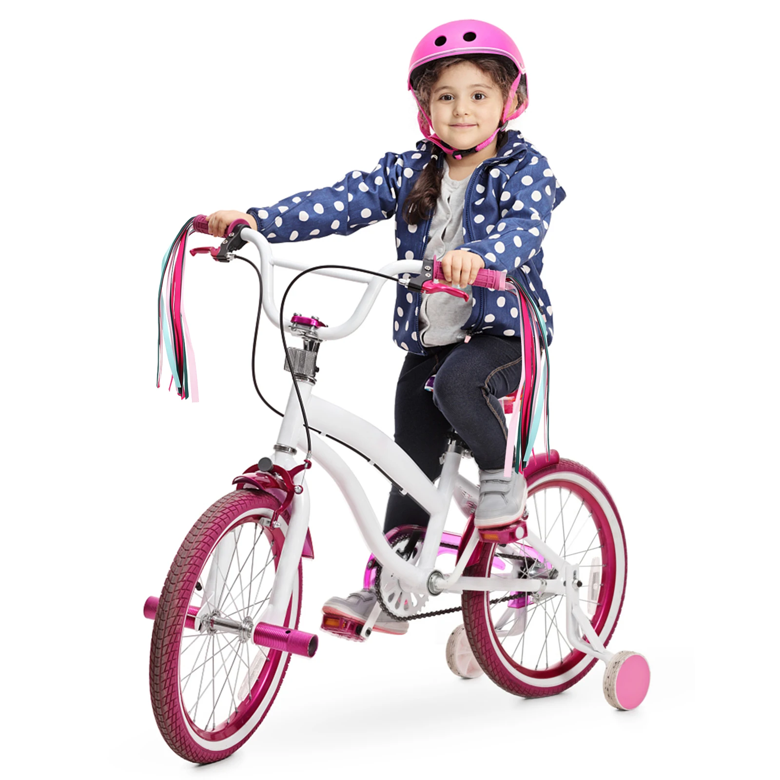 

Bright Bike Streamers For Kids Scooter Handlebar Decorative Ribbons Durable Plastic Polyester Grip Tassels Child Bike