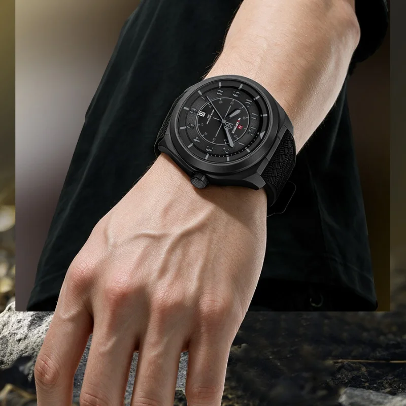 NAVIFORCE New Man's 30M Waterproof Quartz Watches Luminous Silicone Strap Male Casual Fashion Daily Simple Wristwatch NF9281T