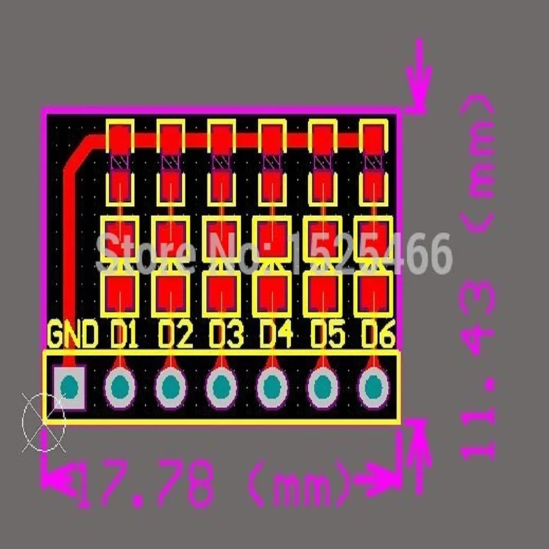 Módulo de letreiros LED azuis 5PCS para placa de ensaio, DUE MEGA2560, PIC AVR STM32, Teensy
