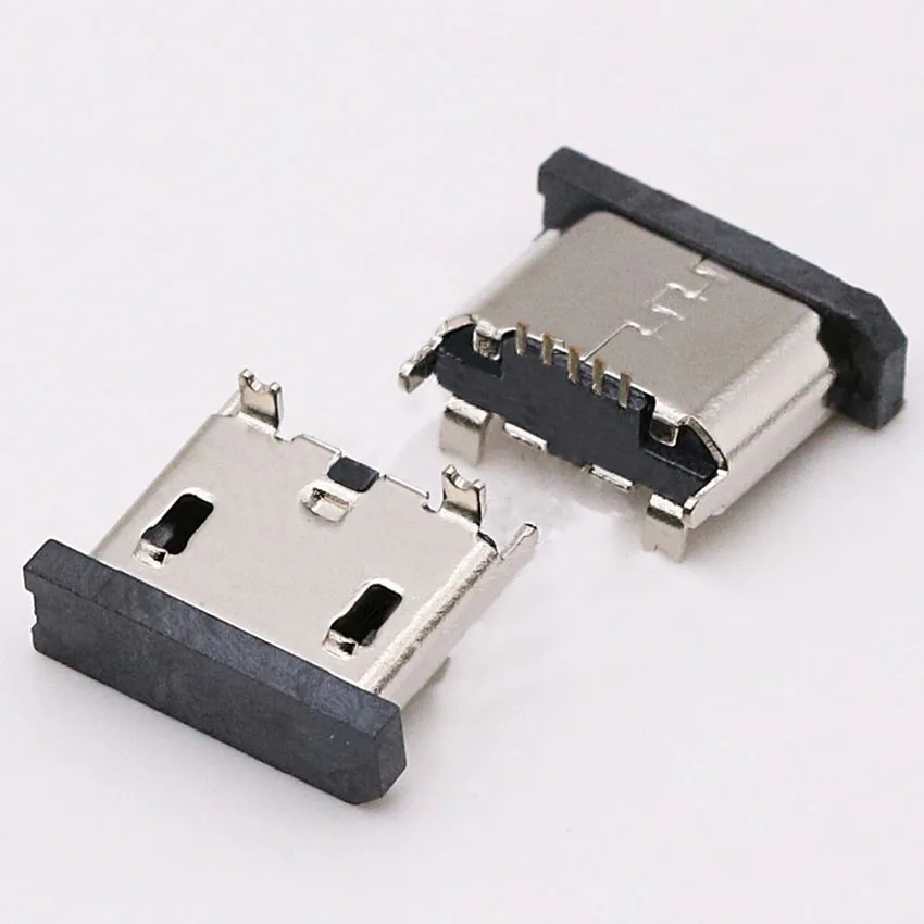 20-100 STKS Micro 5 Pin Connector Vrouwelijke Socket USB 5 P 90 180 Graden Verticale Patch Power Poort Opladen Jack Data Interface Jack