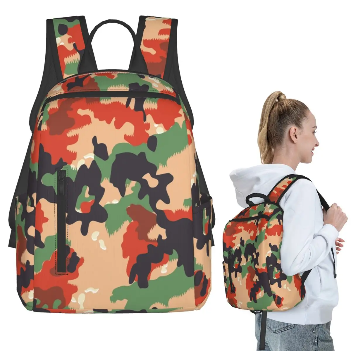Swiss Army Camouflage Backpack Student Boys Girls BookBag Kids School Bag Computer Shoulder Bags for Men Women