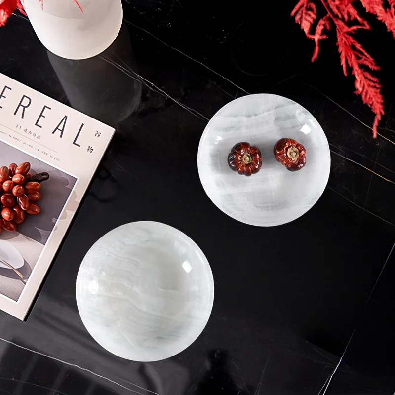 اليشم وجبة خفيفة طبق فاكهة طبق الجوز فندق زخرفة الديكور الناعم