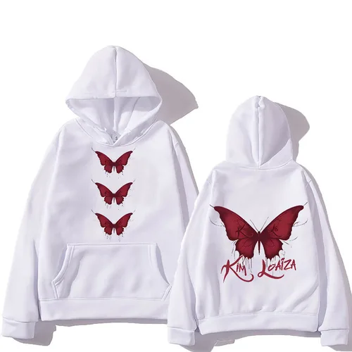 Sudadera con capucha Kimberly Loaiza con estampado trasero, cómodas sudaderas de Hip Hop con bolsillo, ropa gótica, Sudaderas Con Capucha Punk