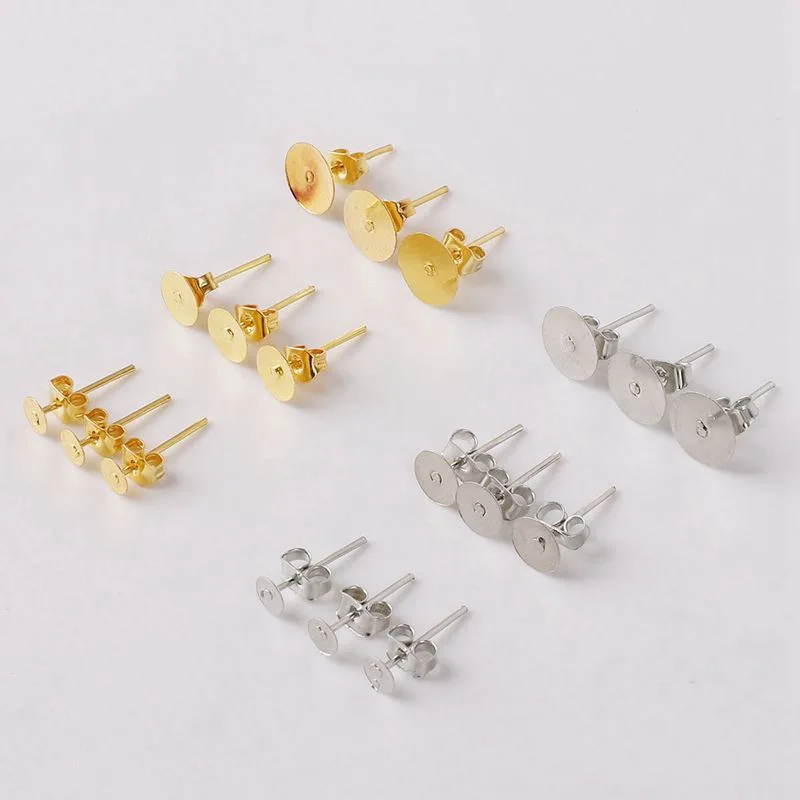 

Earring Studs Base Pins Earring Plug Ear Back DIY Jewelry Making Findings Accessories