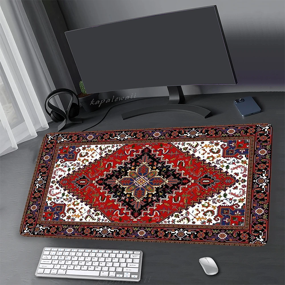 

Persian Rug Mouse Pad Gaming Accessories Mousepad Home Office Desk Mat Large Rubber Table Carpet Computer Mouse Mat 900x400mm