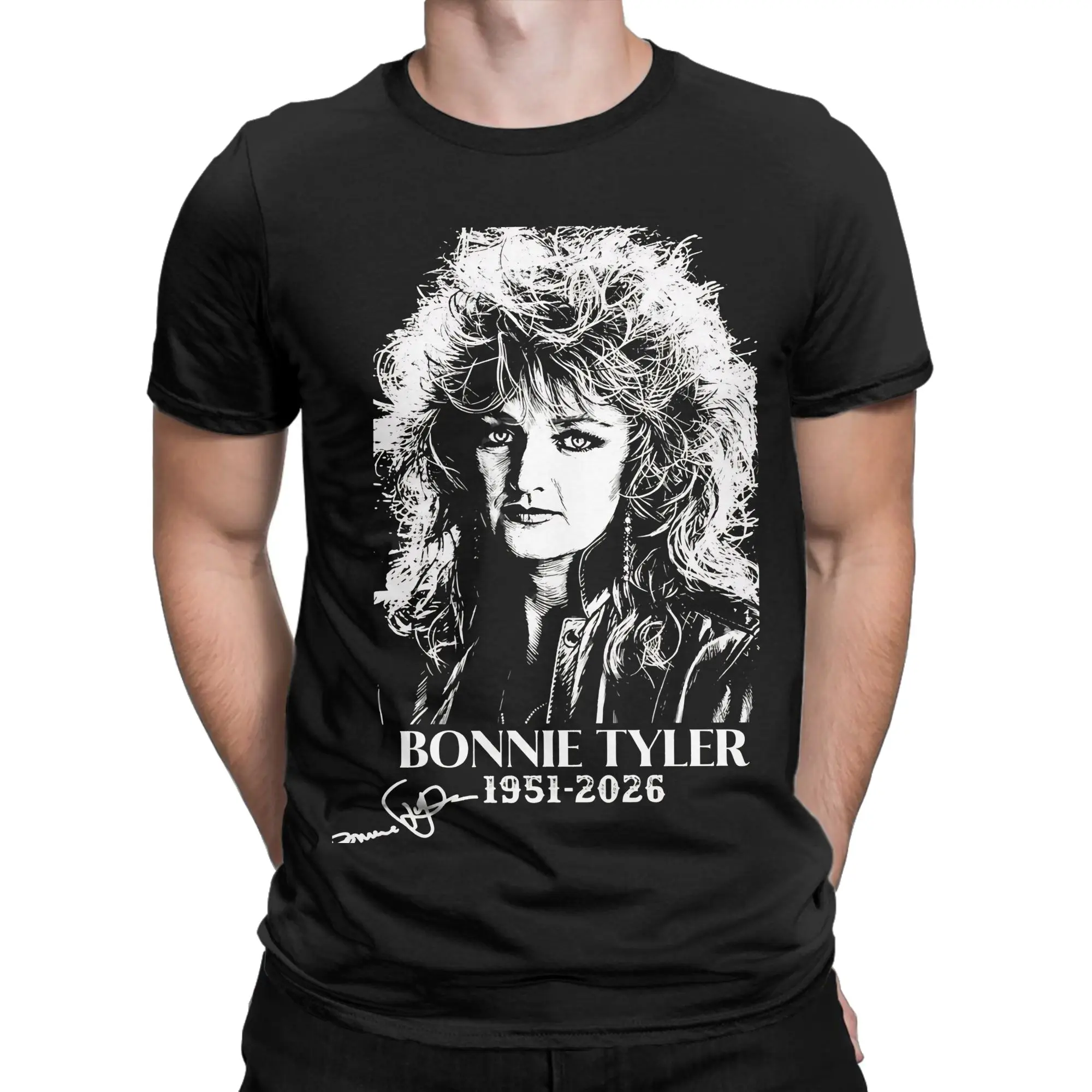Men Women Bonnie Tyler RIP 1951-2026 T Shirts  Pure Cotton Tops Amazing Short Sleeve Crew Neck Tee Shirt 6XL T-Shirt