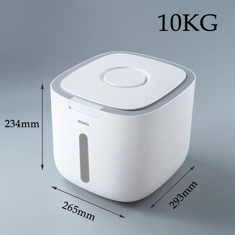 Ecoco 10KG Kitchen Nano Bucket Insect-Proof Moisture-Proof Sealed Rice Cylinder Grain Dog Food Household Storage Rice Box